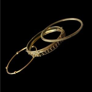Elegant Gold Bangle Set
